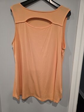 Soft Surroundings Peach Cutout-Back Sleeveless Tank